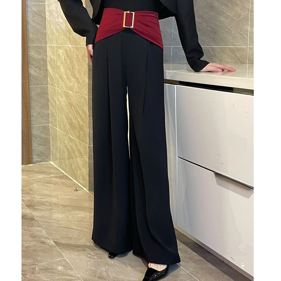 MD进进原创【别具一格】2025春夏时尚显瘦百搭设计感休闲垂感长裤