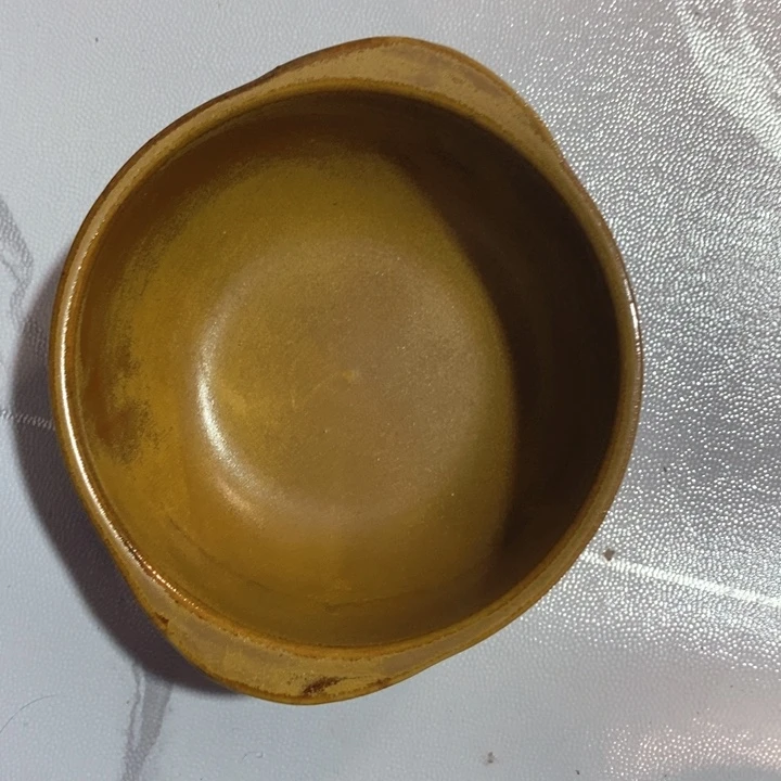 瓷片陶瓷品五厂黄金釉双耳碗