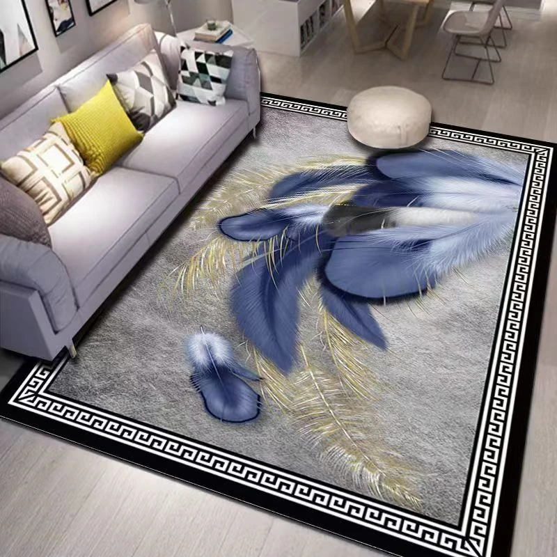 C015【120*200】家用轻奢风格客厅卧室地毯沙发茶几床边防滑地垫子