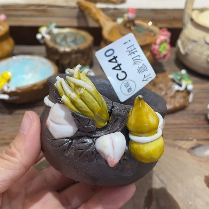 手工制作陶瓷茶具茶杯青蛙