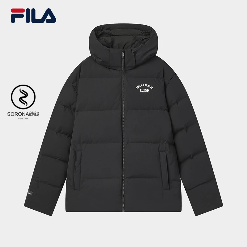 Fila/斐乐时尚冬情侣新款保暖连帽羽绒服时尚休闲潮流F51U519901A