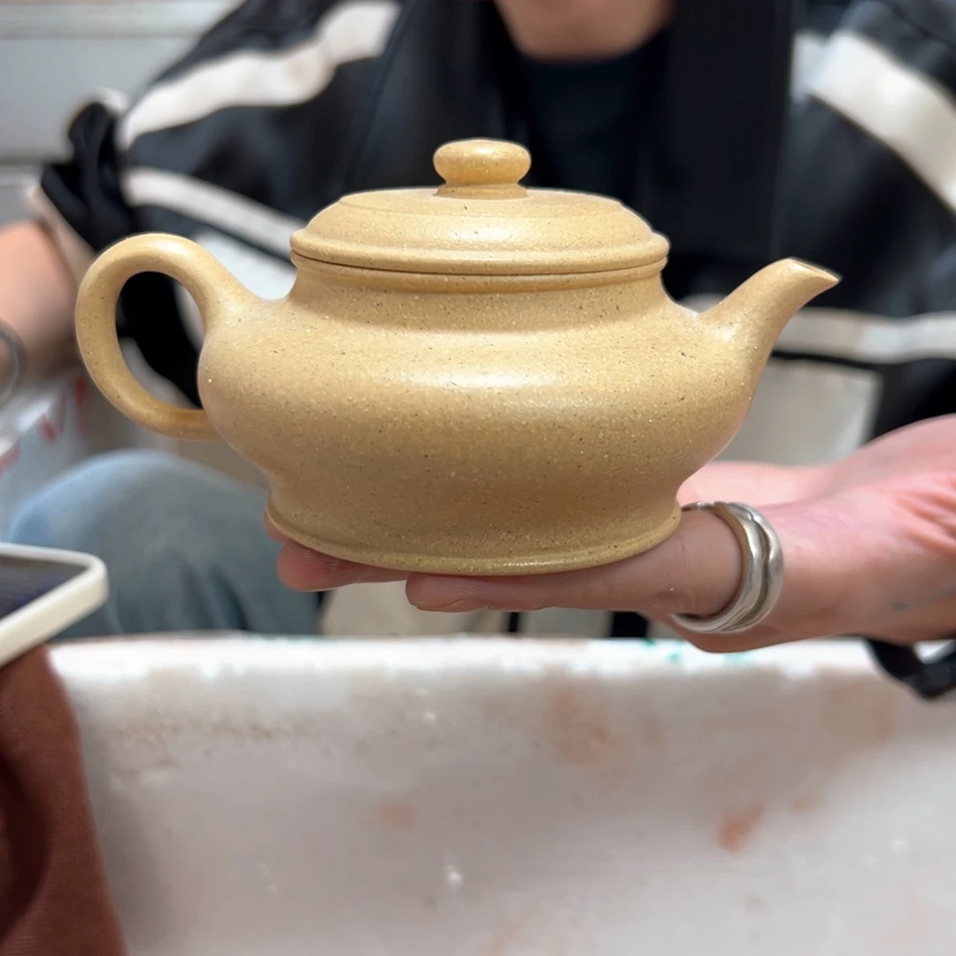紫砂茶壶本绿虚扁瑕