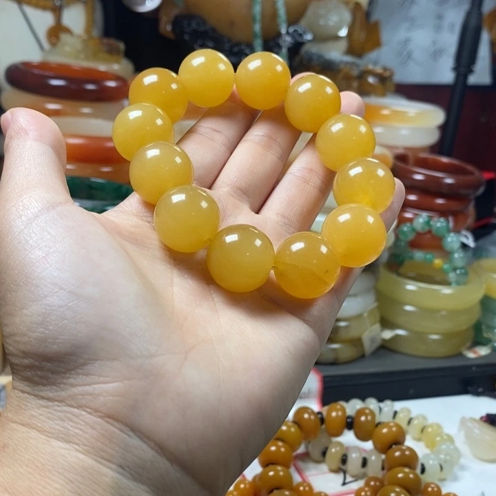 石英质玉（黄龙玉）未镶嵌手镯