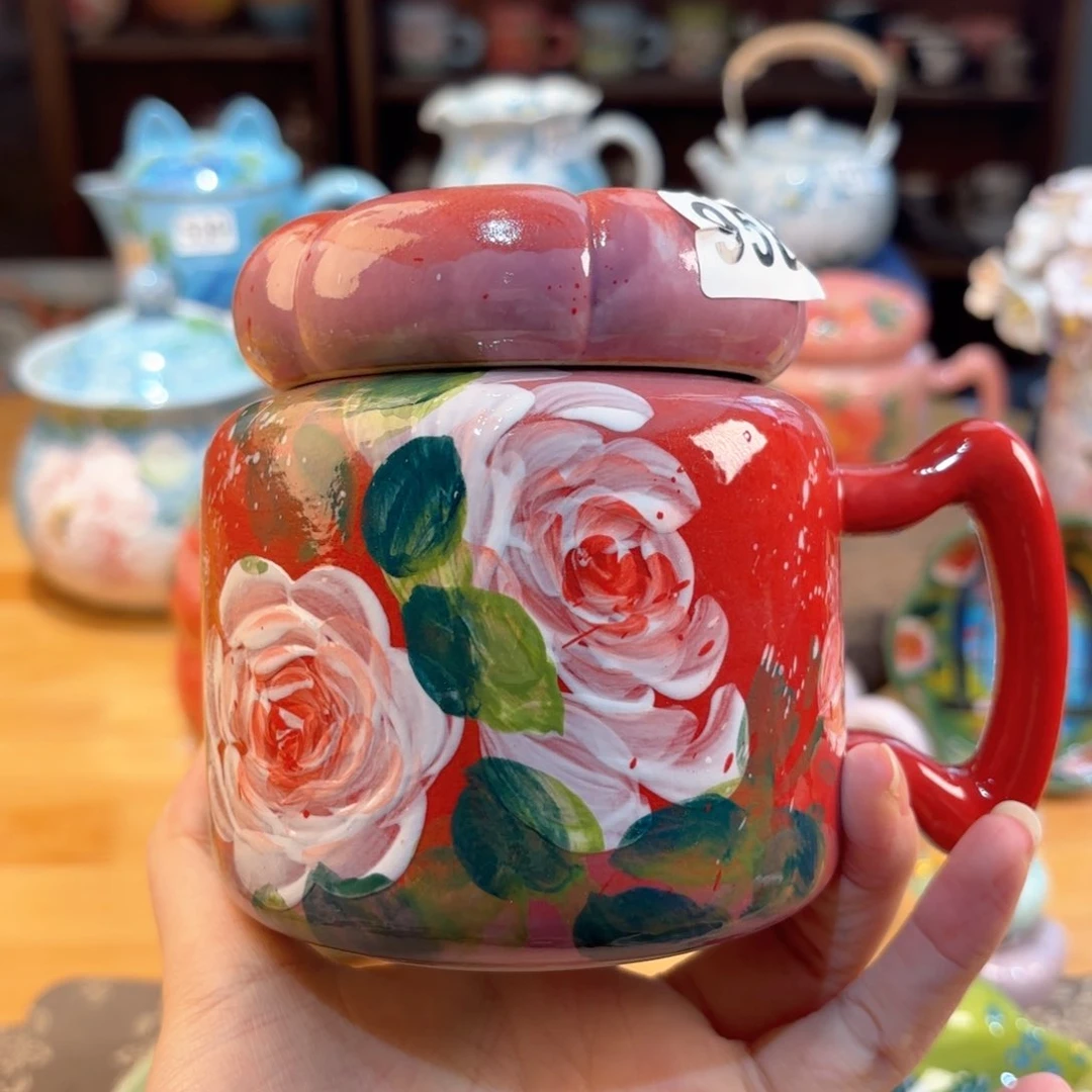 景德镇手绘高温釉下彩陶瓷茶具