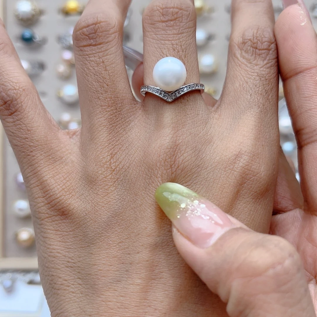 戒指合金淡水珍珠晴*?