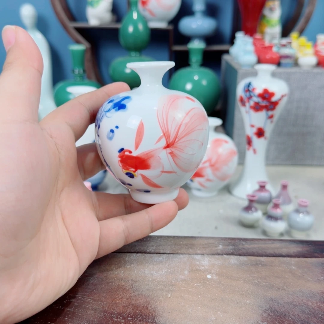 陶瓷手工小花器摆件