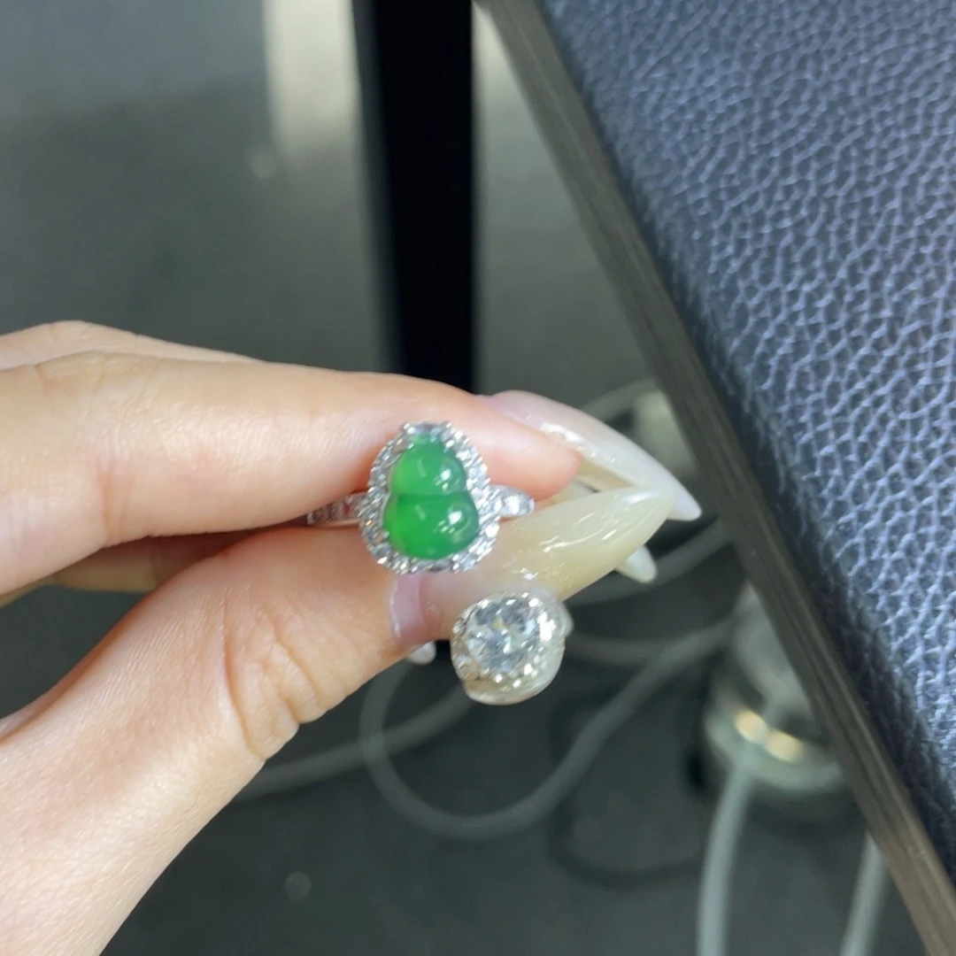 翡翠银S925镶嵌吊坠(不含链)