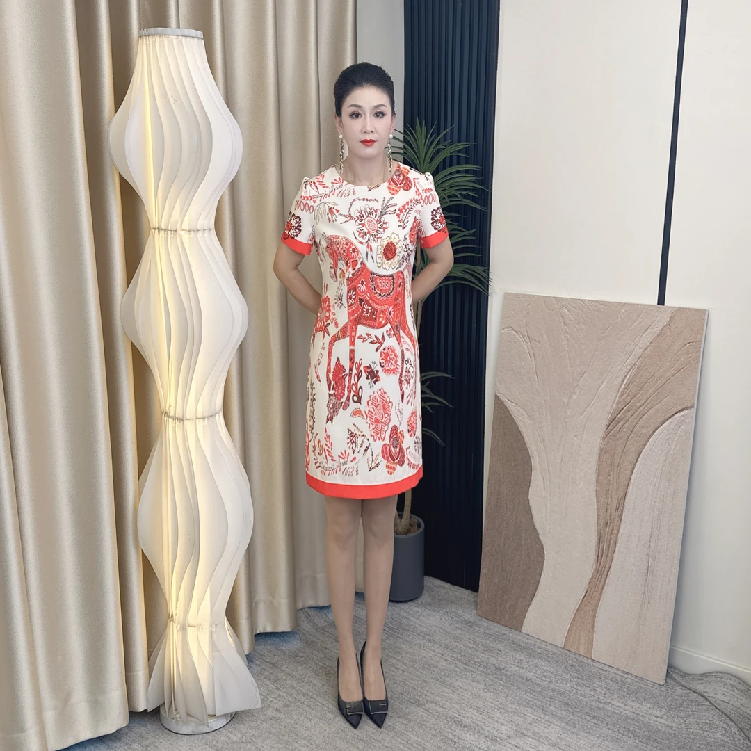 M338女装连衣裙显瘦气质轻奢时尚百搭复古收腰名媛显瘦