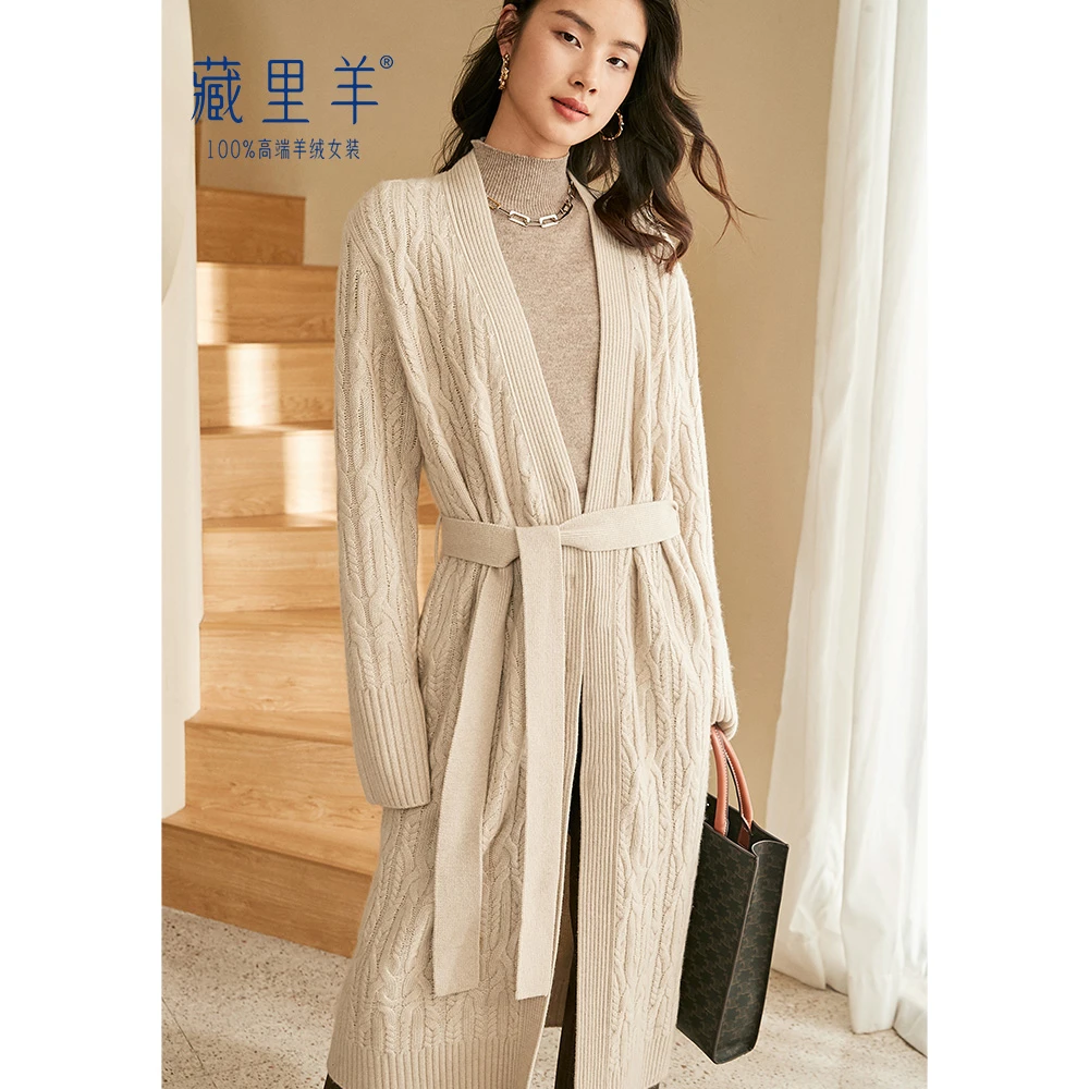 藏里羊长款宽松羊绒大衣外套加厚BC01278