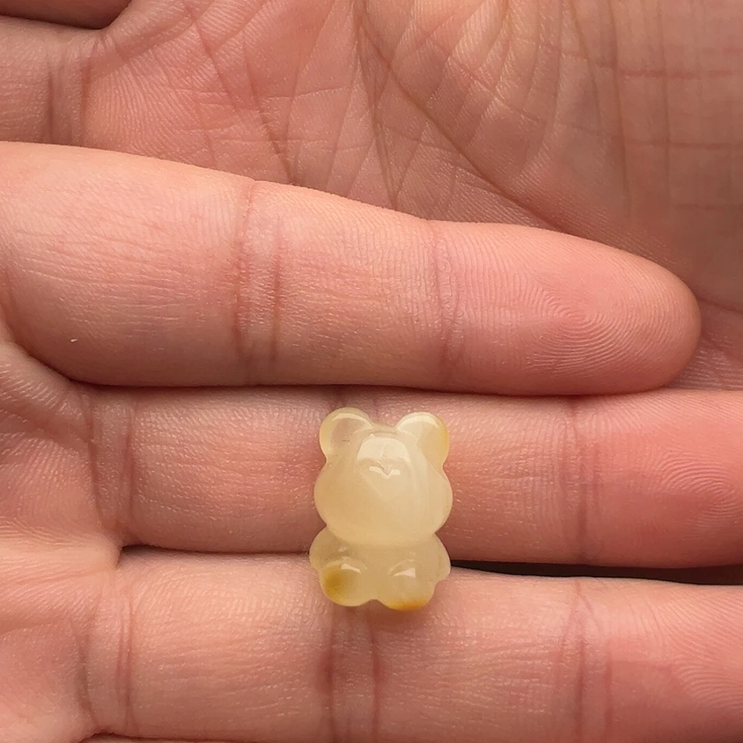 蜜蜡未镶嵌颈饰小熊提溜（打孔不退换）