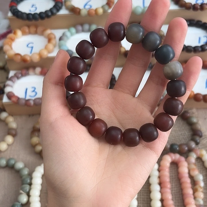 手串菩提根/象牙果卡14干磨桶珠微瑕