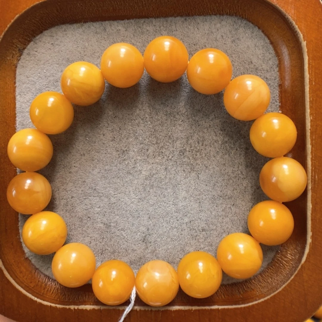 未镶嵌蜜蜡手串蜜蜡