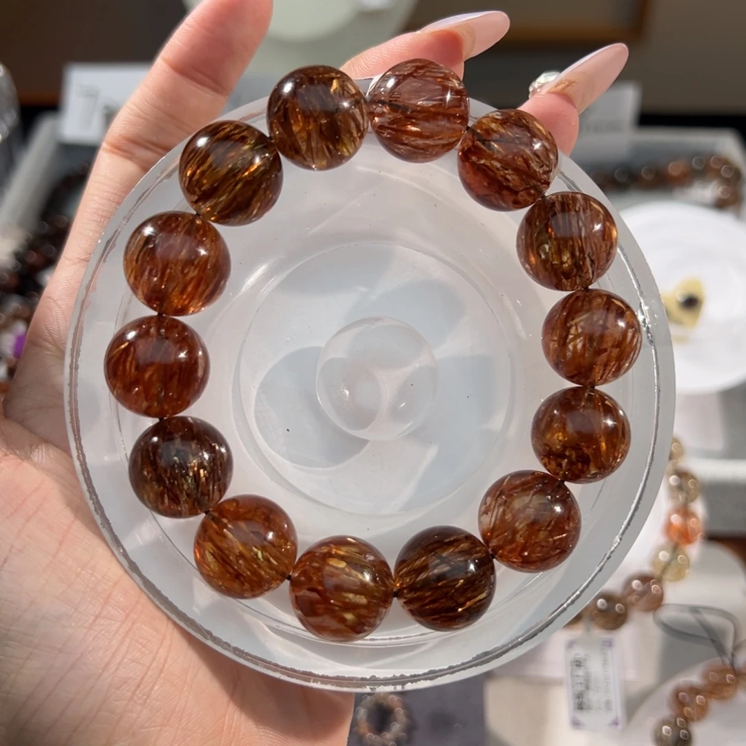 柚***式手链未镶嵌水晶黑金超七16