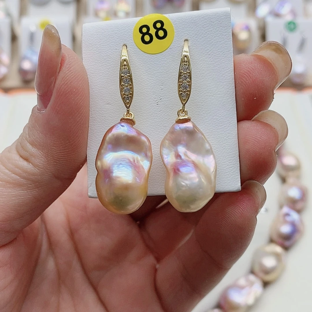 【闪购商品】淡水珍珠耳饰银S925镶嵌