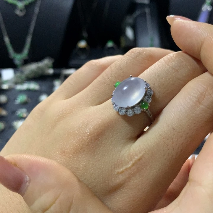 翡翠银S925镶嵌戒指
