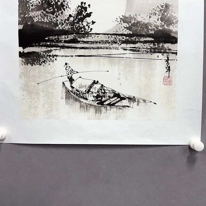 国画亲笔手绘放心去藏