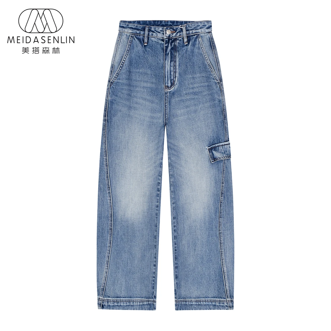 （出圈神裤）无弹弯刀工装裤女16152