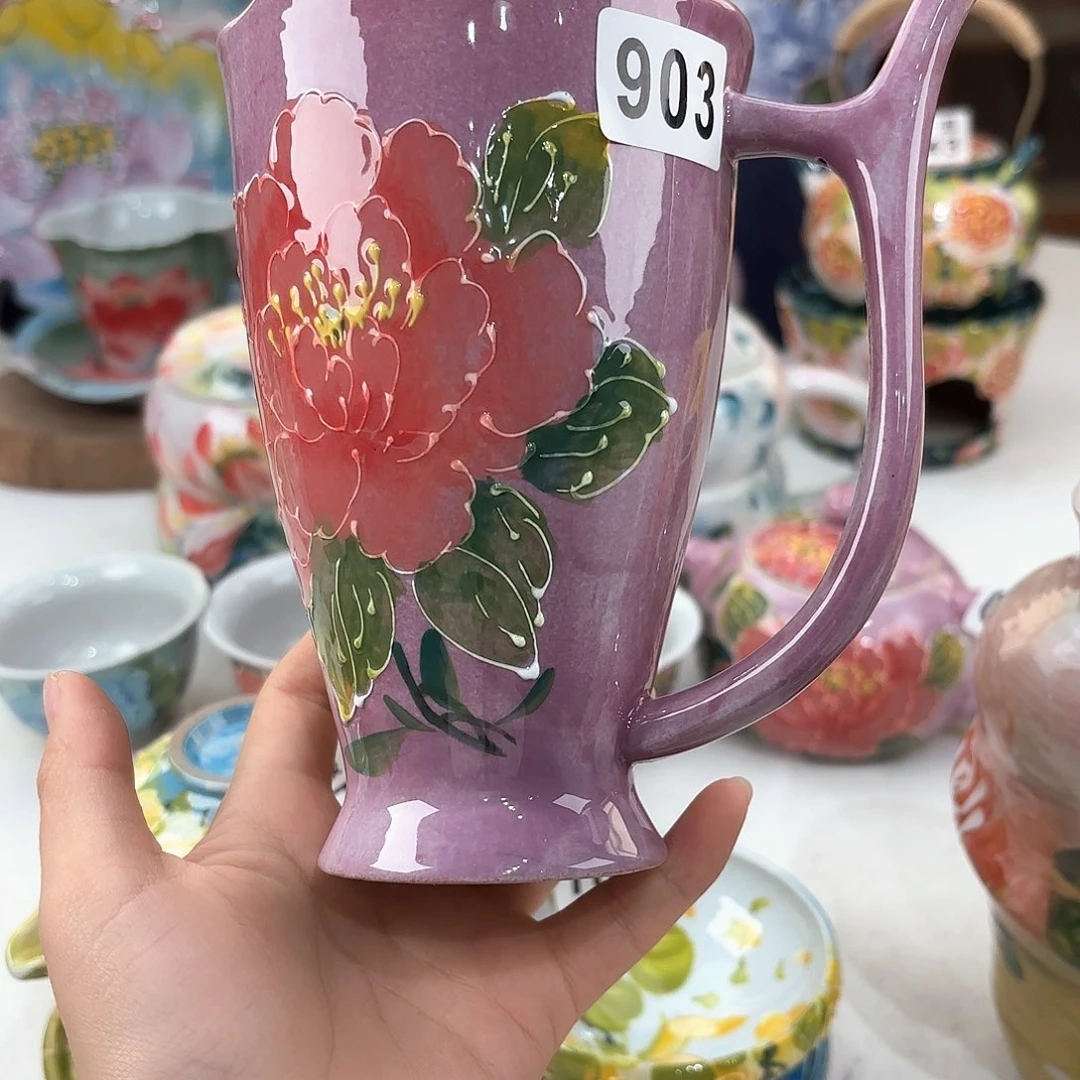 景德镇手绘高温釉下彩陶瓷茶具