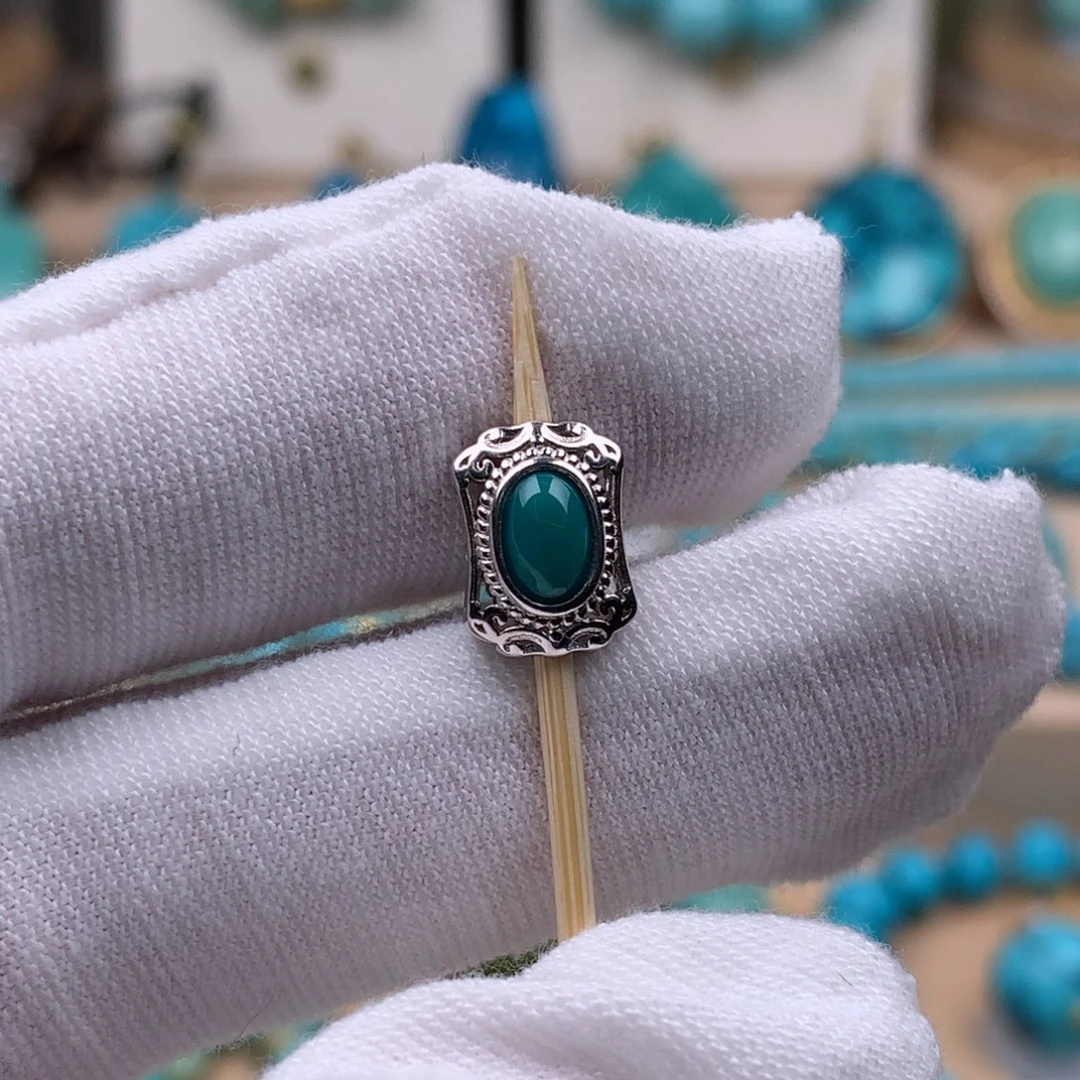 绿松石银S925镶嵌珠宝奇石