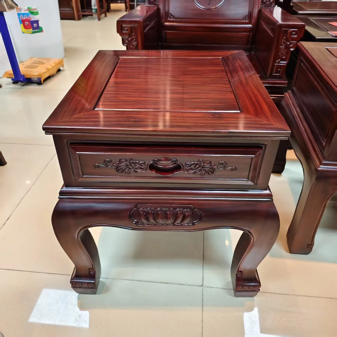 酸枝木 弯角洋花角几尺寸:长60宽53高60