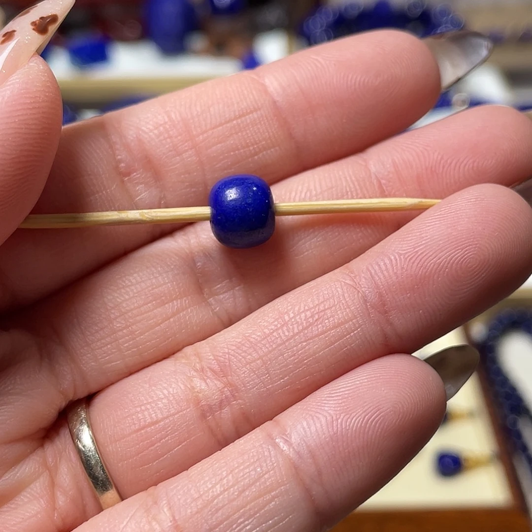 青金石未镶嵌福利老型单珠9mm