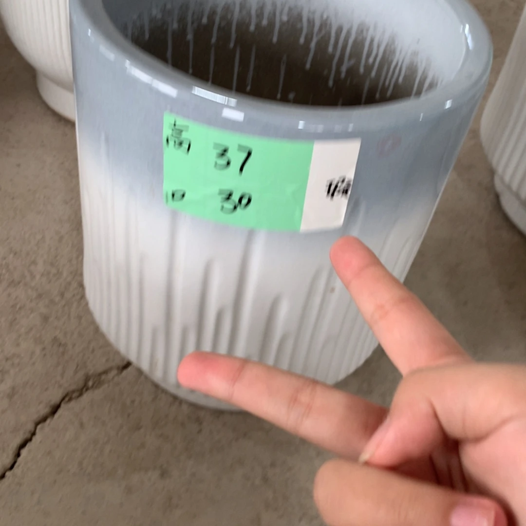 微瑕高温陶瓷花盆
