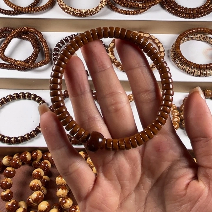 紫金鼠手串7*4药片实心鼠手串