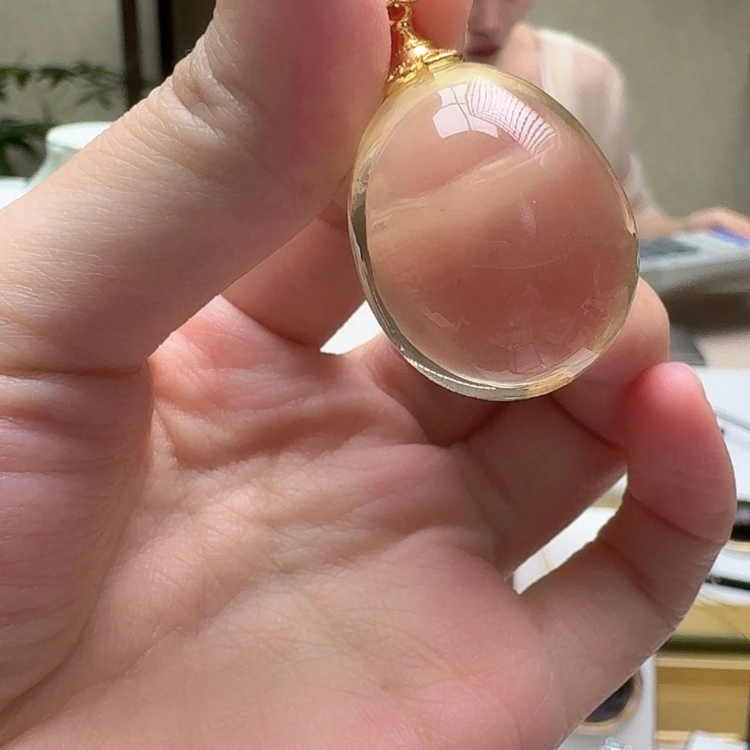 琥珀未镶嵌耳坠吊坠