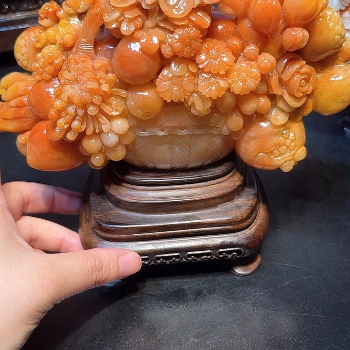 寿山石雕刻花鸟的