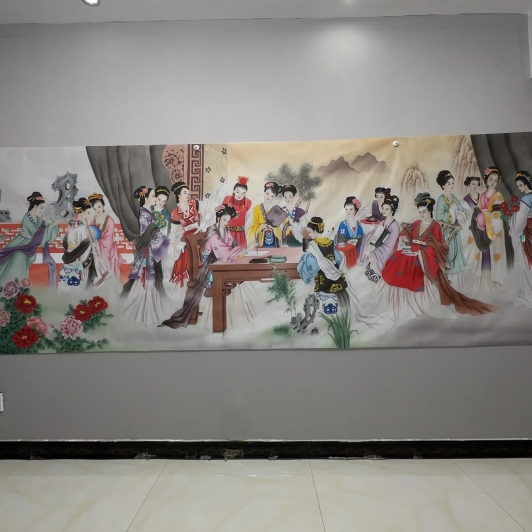国画绢本丈二大尺寸工笔红楼梦贾敏