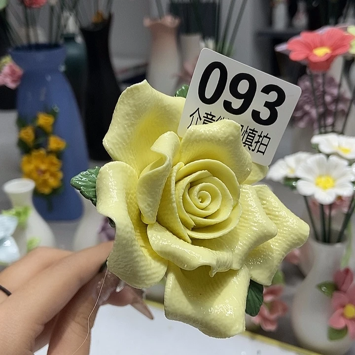 陶瓷纯手工捏花设计