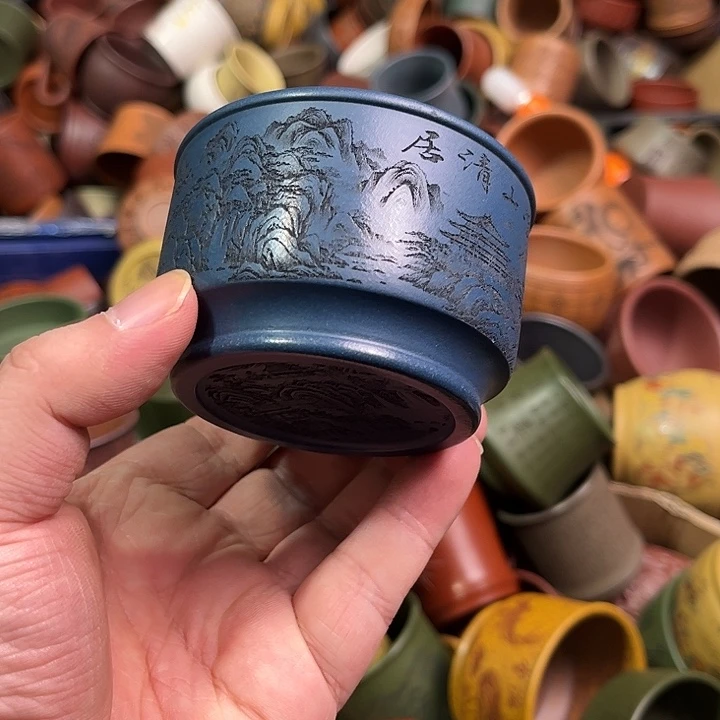 紫砂茶杯全手工紫砂主人杯