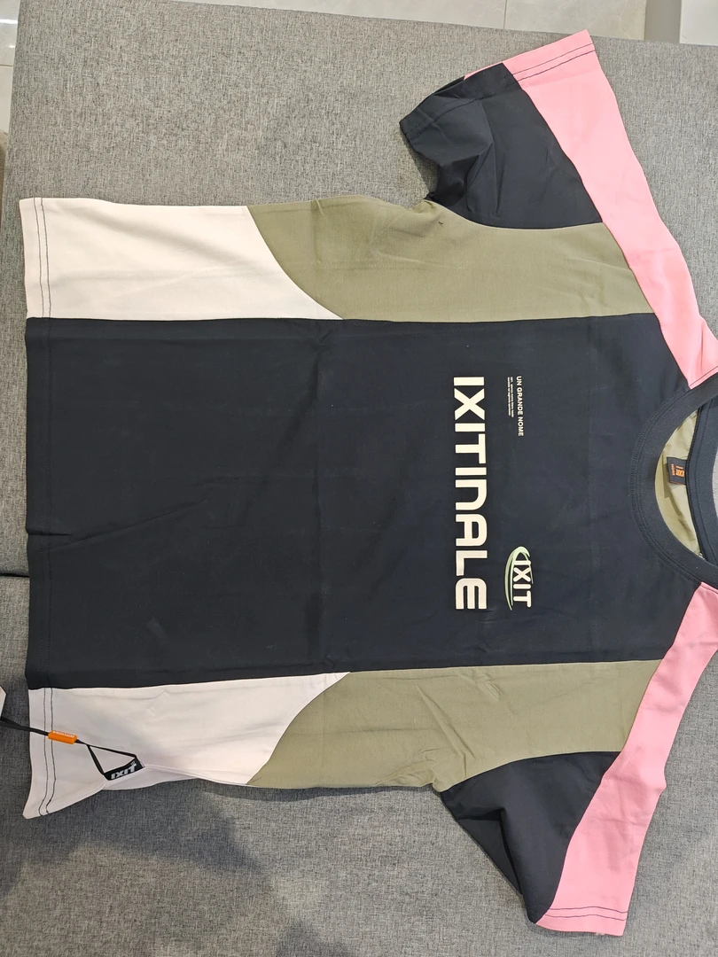 短袖插肩袖运动休闲品牌LOGO针织圆领运动T恤透气男