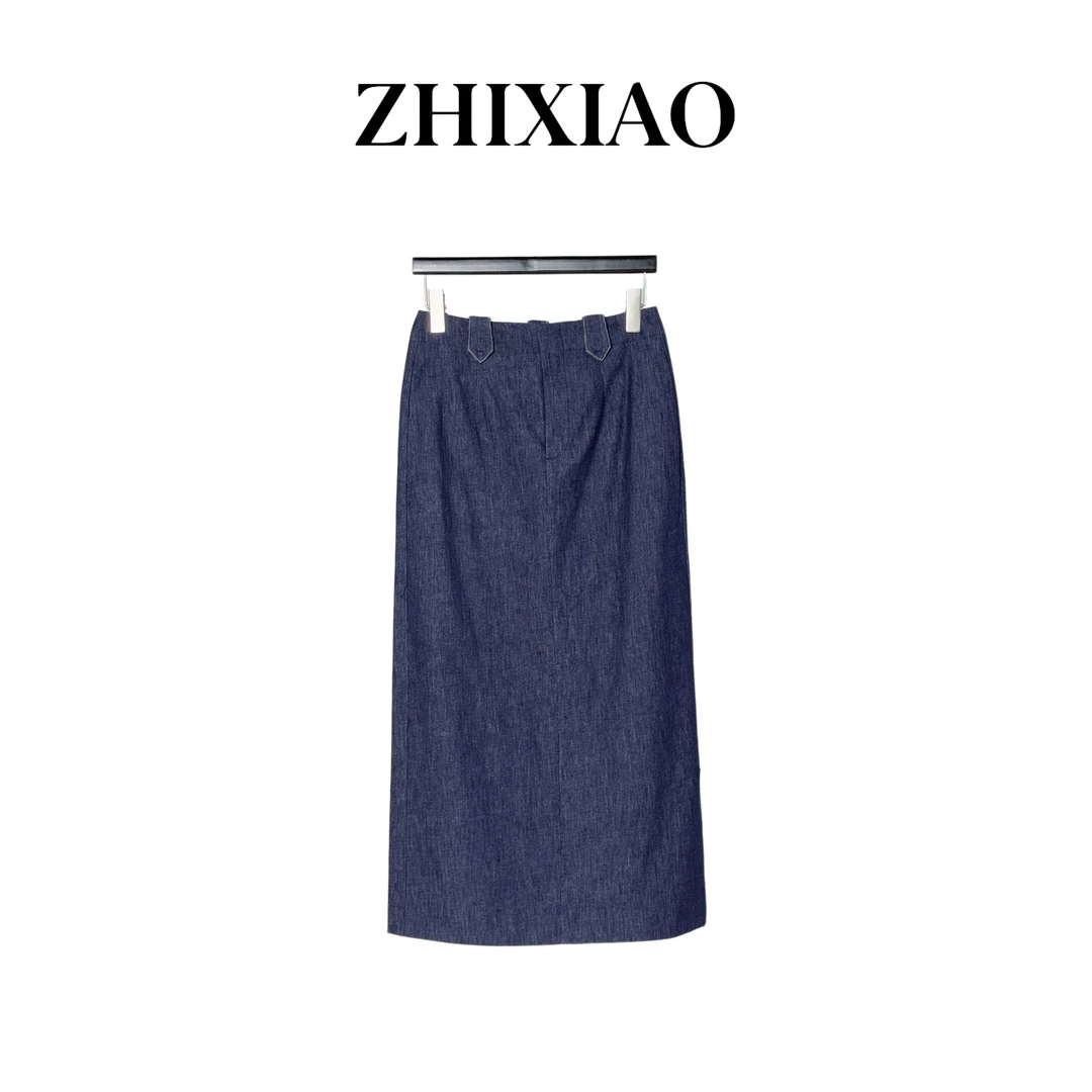 【ZHIXIAO】春季新款：极简直筒半裙TR702