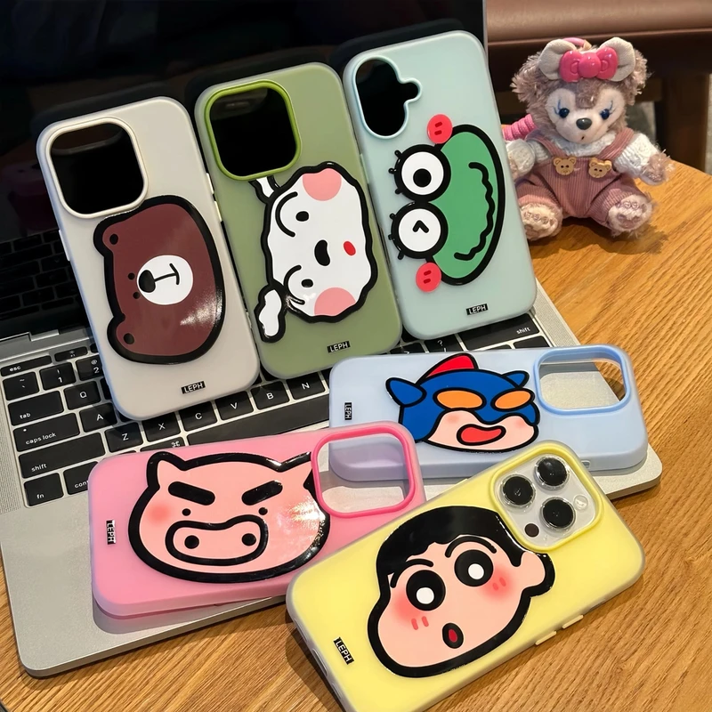 卡通动漫头像合集适用苹果16磨砂肤感手机壳iphone15全包14防摔13