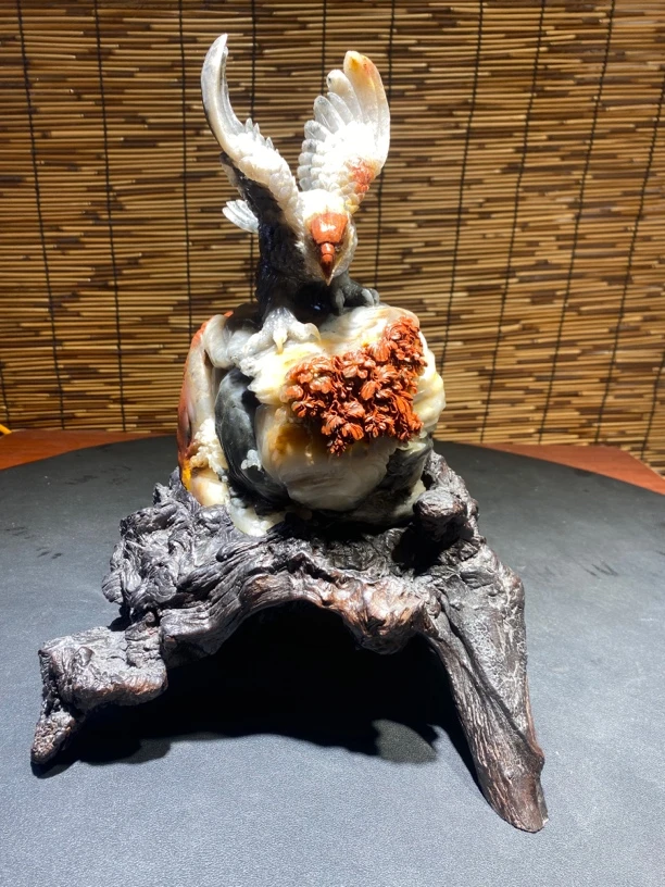 寿山高山石 大鹏展翅 英勇神武 大摆件