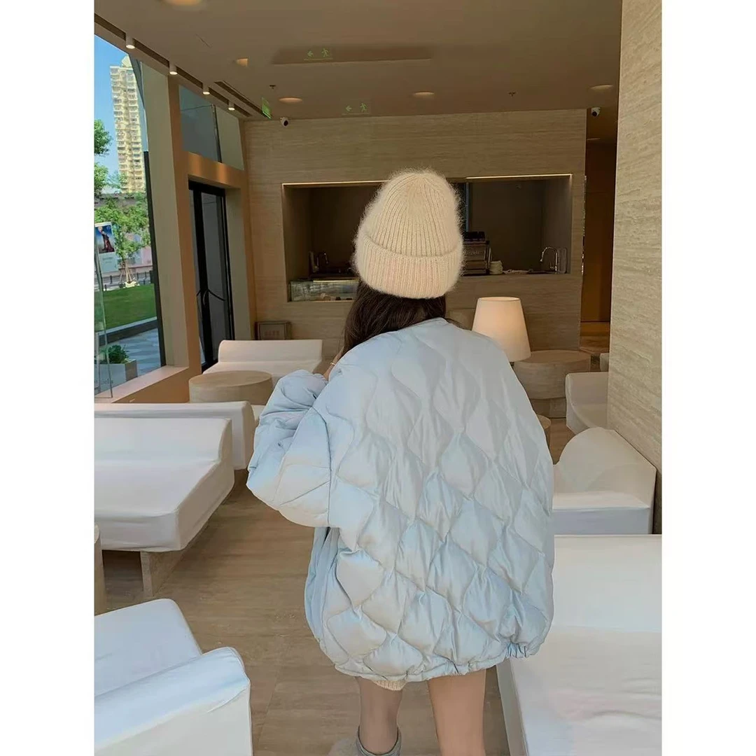 徐秋阳   蓝色妖姬   百搭时尚休闲设计感显瘦显白羽绒服11912