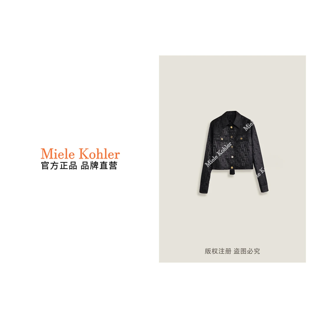【逐梦行者】秋季法式提花翻领衬衣外套MKAQ81568【澳门小源同款】
