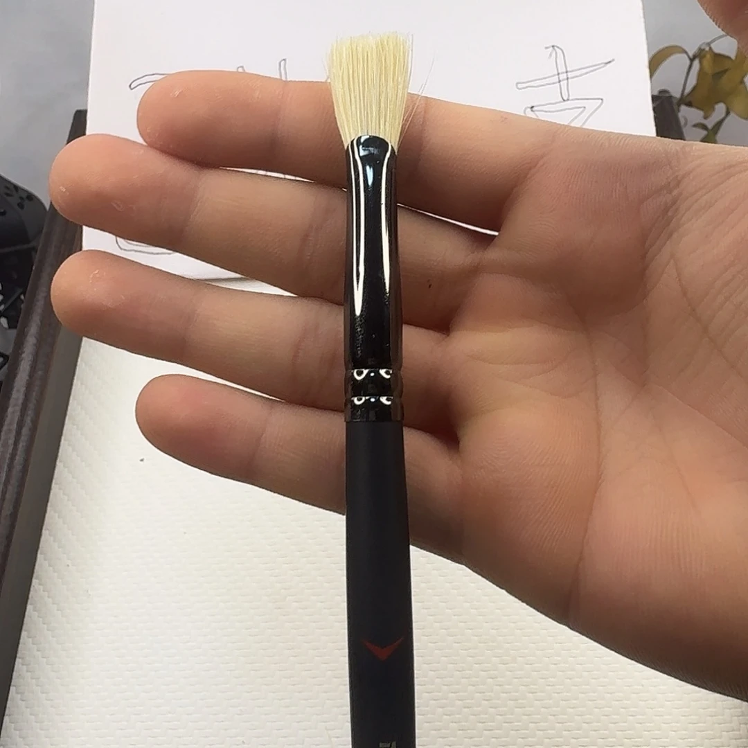 米娅正品猪鬃毛画笔扇形四号