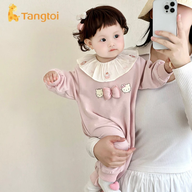 童泰【断码】婴儿衣服秋装婴幼儿女宝宝连体衣百天小月龄外出爬服春