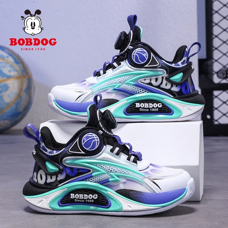 巴布豆男童运动鞋2025春秋季新款网面透气中大童男孩子儿童跑步鞋