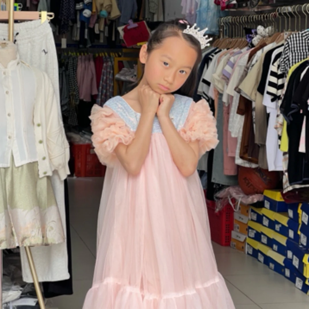 中大童女童精品礼服裙公主裙生日出游夏季
