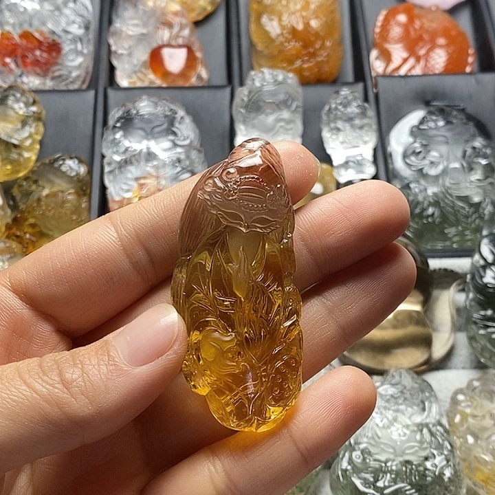 -***胖水晶颈饰未镶嵌水晶吊坠