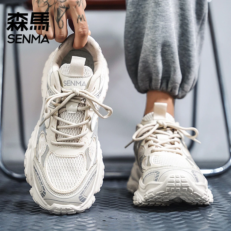 森马男鞋夏季爆款网面透气百搭休闲运动潮鞋青少年防滑厚底痞帅