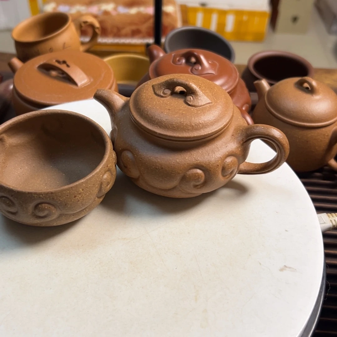 紫砂茶壶老段泥如意仿古160