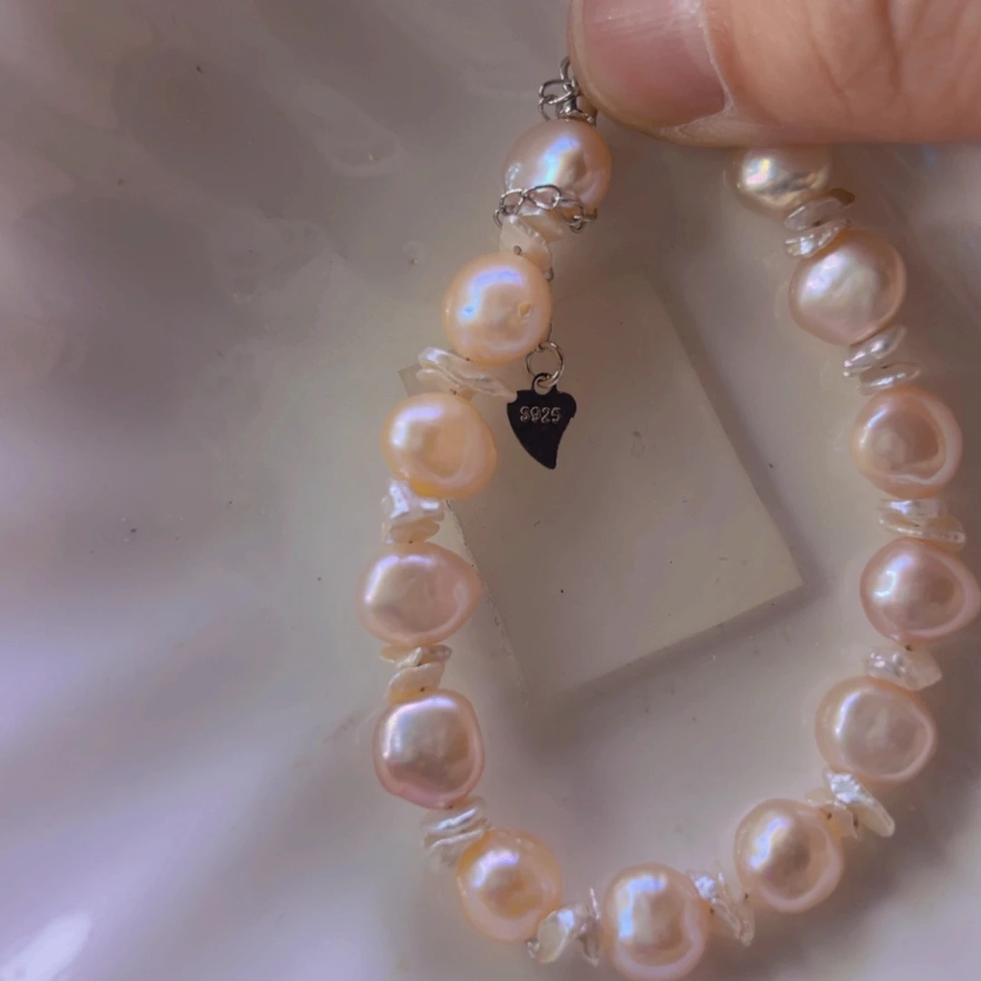 淡水珍珠手绳合金