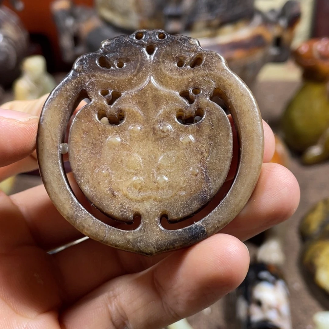 和田玉未镶嵌吊坠(不含链)