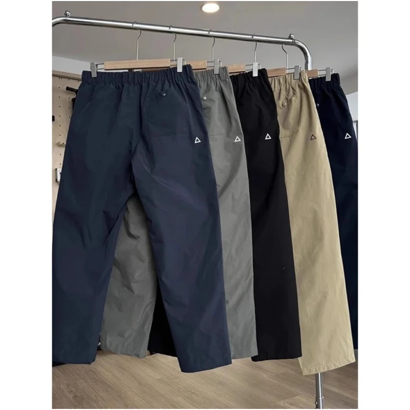 特大码300斤机能风松紧腰直筒裤早秋男女速干垂感慵懒潮流休闲裤