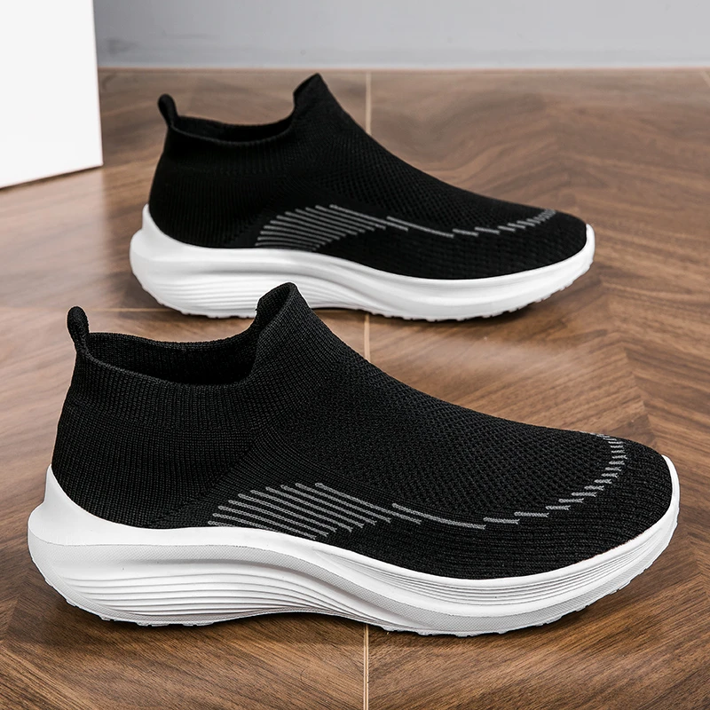 一脚蹬休闲跑步鞋夏季网面透气健身软底健身运动鞋情侣款袜子鞋女