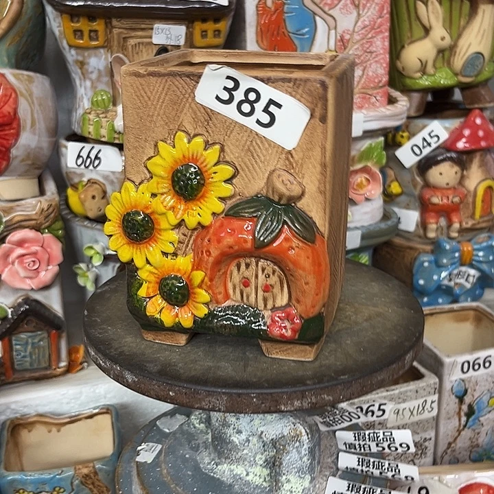 粗陶材质多肉花盆